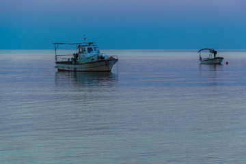 Obraz premium fishing boats in the sea