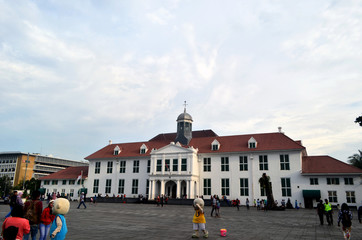 photos from old buildings from the Dutch colonial era in the old city of Jakarta, which are now used as museums
