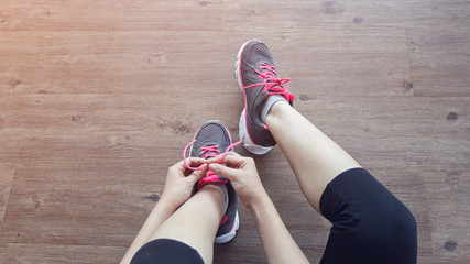 female feet with shoes