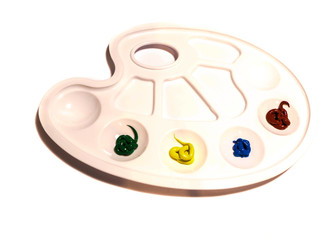 Farbe auf Palette 