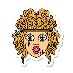 human barbarian character sticker