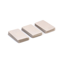 Template of business kraft-paper cards isolated on white background  to demonstrate the design of the customer