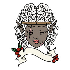 elf barbarian character face illustration