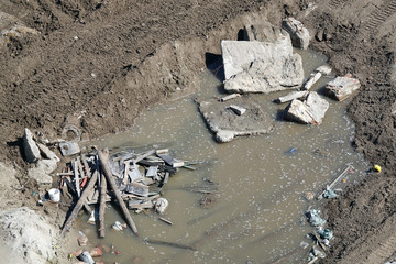 Construction site before big construction