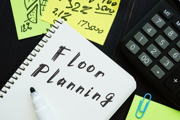 The image contains the inscription Floor Planning on a notebook sheet