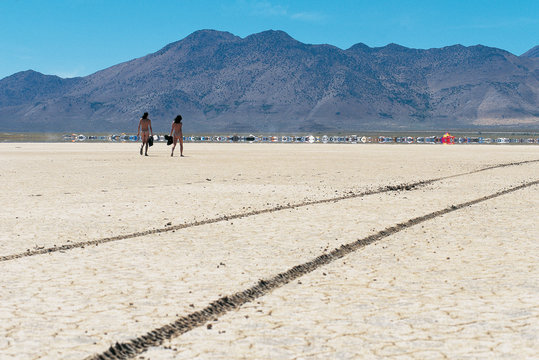 Burning Man In Nevada In August 1999