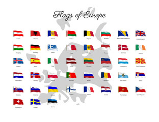 All national flags of the world. 