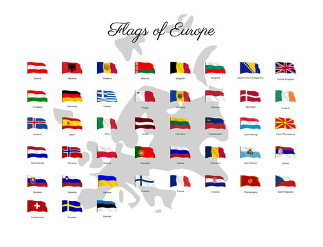 All national flags of the world. 