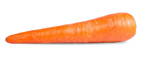 Fresh carrot isolated on white background