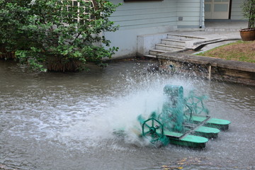 water turbine for increase oxygen in waste water © ideation90