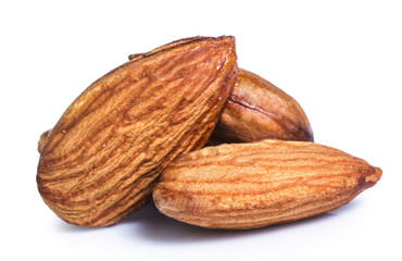 clipping path  almond isolated on white background