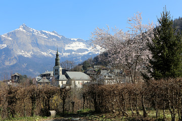 Eglise Saint-Gervais et Protais. Alpes françaises. Saint-Gervais-les-Bains. Haute-Savoie. France.