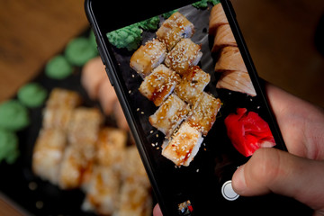 Japanese seafood sushi set