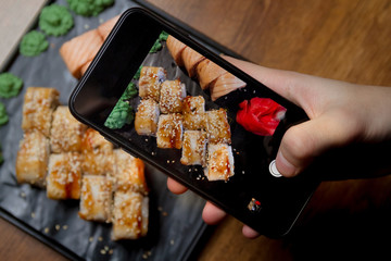 Japanese seafood sushi set