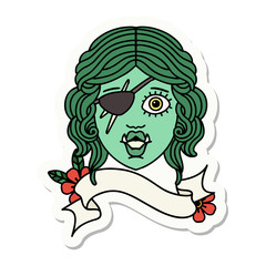 orc rogue character face sticker