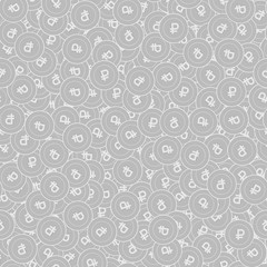 Russian ruble silver coins seamless pattern. Actua