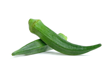 okra isolated on white background