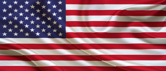 Fototapeta premium United States of America waving flag