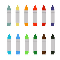 Set of crayons Vector Illustration
