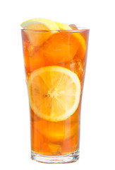 clipping path ice tea isolated on white background