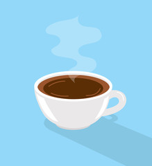 coffee hot cup Flat Style vector