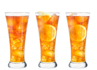 clipping path ice tea isolated on white background
