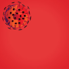 Corona Red Poster Background