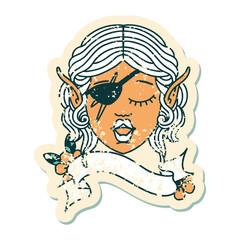 elf rogue character face illustration