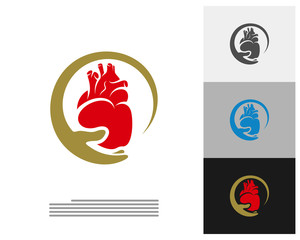 Heart Care logo vector template, Creative Human Heart logo design concepts