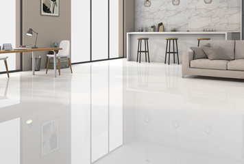 3d rendering. modern living room