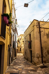 Fototapeta na wymiar Old town street view in Altamura, Apulia, Italy