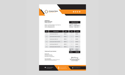 Professional and modern invoice template