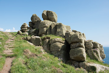 rocks by the coast, cornwall