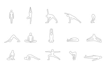 Yoga positions poster , simple and easy to use