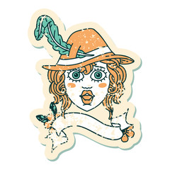 human bard character face illustration