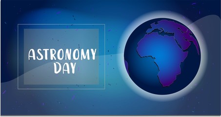 Astronomy. Landing page for the site. Template for space organization. vector illustration.