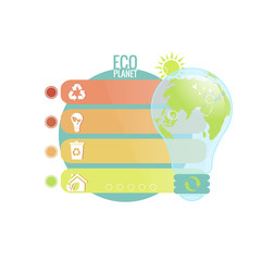 Fototapeta premium abstract background concept protection planet ecology earth flat style.