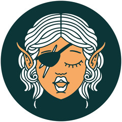 elf rogue character face icon