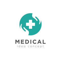 Fototapeta premium Creative Medical Concept Logo Design Template