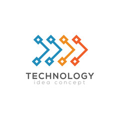 Creative Technology Concept Design Logo Template