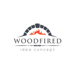 Creative Firewood Oven and Woodfired Concept Logo Design Template