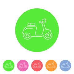 Fototapeta premium Scooter motorbike motorcycle icon flat web sign symbol logo label