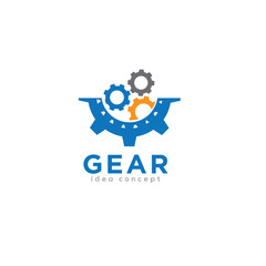 Creative Gear Concept Logo Design Template