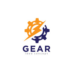 Creative Gear Concept Logo Design Template