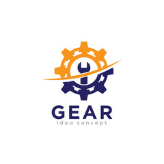 Creative Gear Concept Logo Design Template