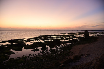 sunset over the sea