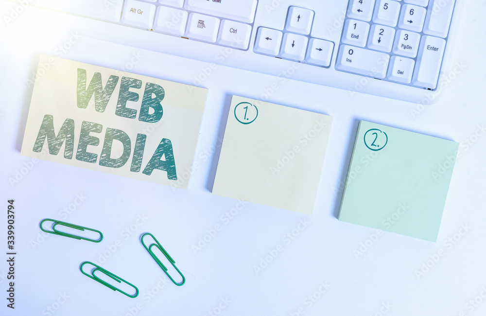 Poster handwriting text writing web media. conceptual photo audio and visual forms of communication present