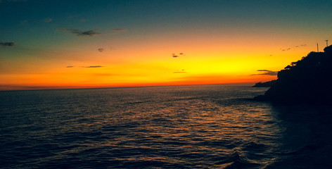 sunset over the sea