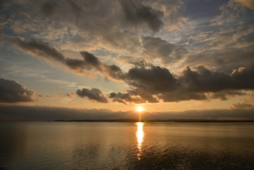 Fototapeta premium Sunset over the sea, Japan Okinawa