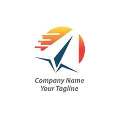 Logistic company logo. Arrow icon. Delivery icon. Arrow logo. Business logo. Arrow vector. Delivery service logo. Web,Network, Digital, Technology, Marketing icon.